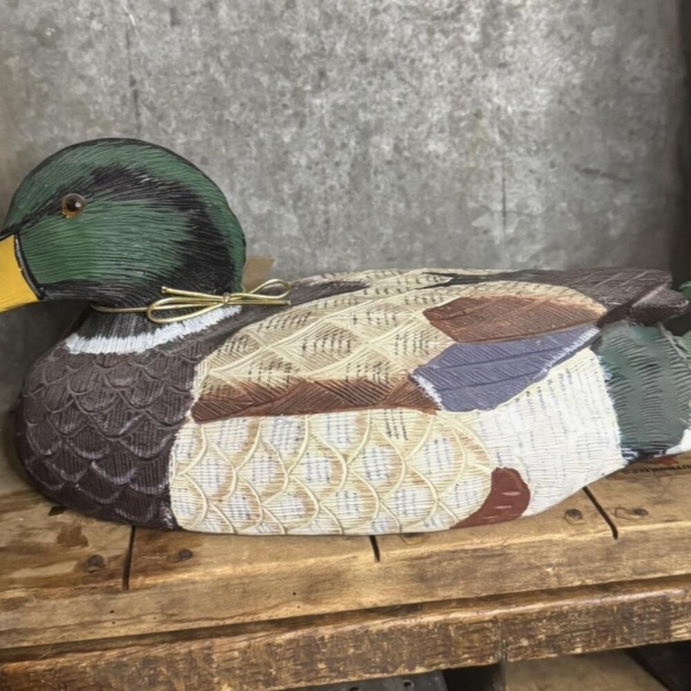 Northwest Artisan Guild Hand Carved Mallard Duck Decoy w/ Original Tag Rustic Ca - Picture 2 of 4